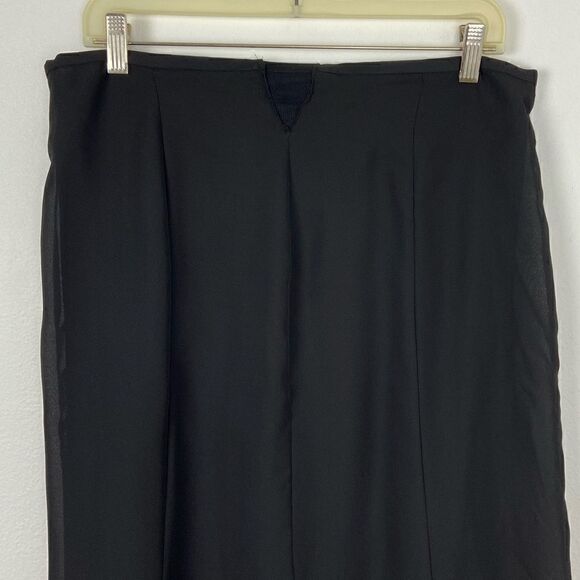 Vintage Black Whimsigoth Fairy Witchy Midi Skirt Sheer Lined 90’s Size 10 - Picture 8 of 13